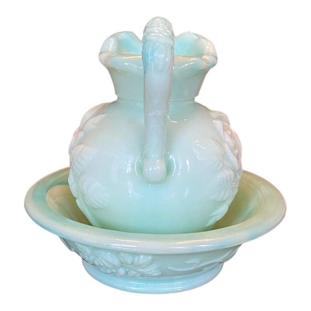 Vintage 1970 Avon Jadeite Milk Glass 2 piece bath set. Collectors item - Picture 5 of 8